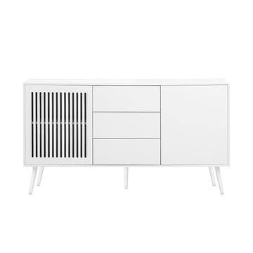 Modern Cabinet with 2 Doors and 3 Drawers, Suitable for Living Rooms, Studies, and Entrances