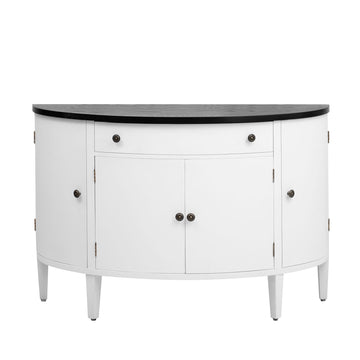 Curved Design Storage Cabinet made of Fraxinus Mandschuric Solid Wood Veneer, Adjustable Shelves, Suitable for Corridors, Entrances and Study