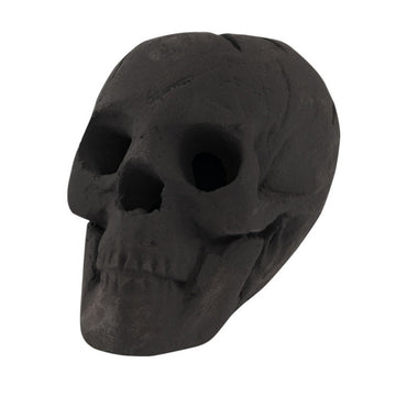 Black Spooky Skull Fire Pit Decor for Halloween
