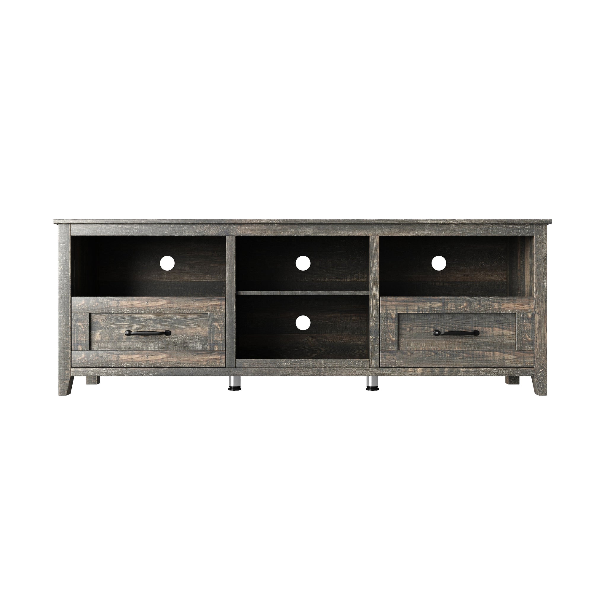 70.08 Inch TV Stand with 2 Drawers & 4 Storage Shelves Morden Media Console Entertainment Center for Living Room or Bedroom, Rustic Grey