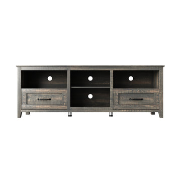 70.08 Inch TV Stand with 2 Drawers & 4 Storage Shelves Morden Media Console Entertainment Center for Living Room or Bedroom, Rustic Grey