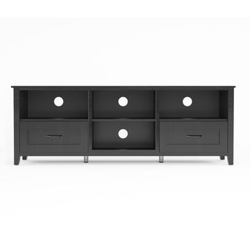 70.08 Inch TV Stand with 2 Drawers & 4 Storage Shelves Morden Media Console Entertainment Center for Living Room or Bedroom, Black