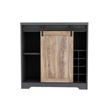 Rustic Farmhouse Coffee Bar Cabinet with Sliding Barn Doors Sideboard Wine Cabinet Storage Cabinet for Kitchen, Living Room, or Dining Room