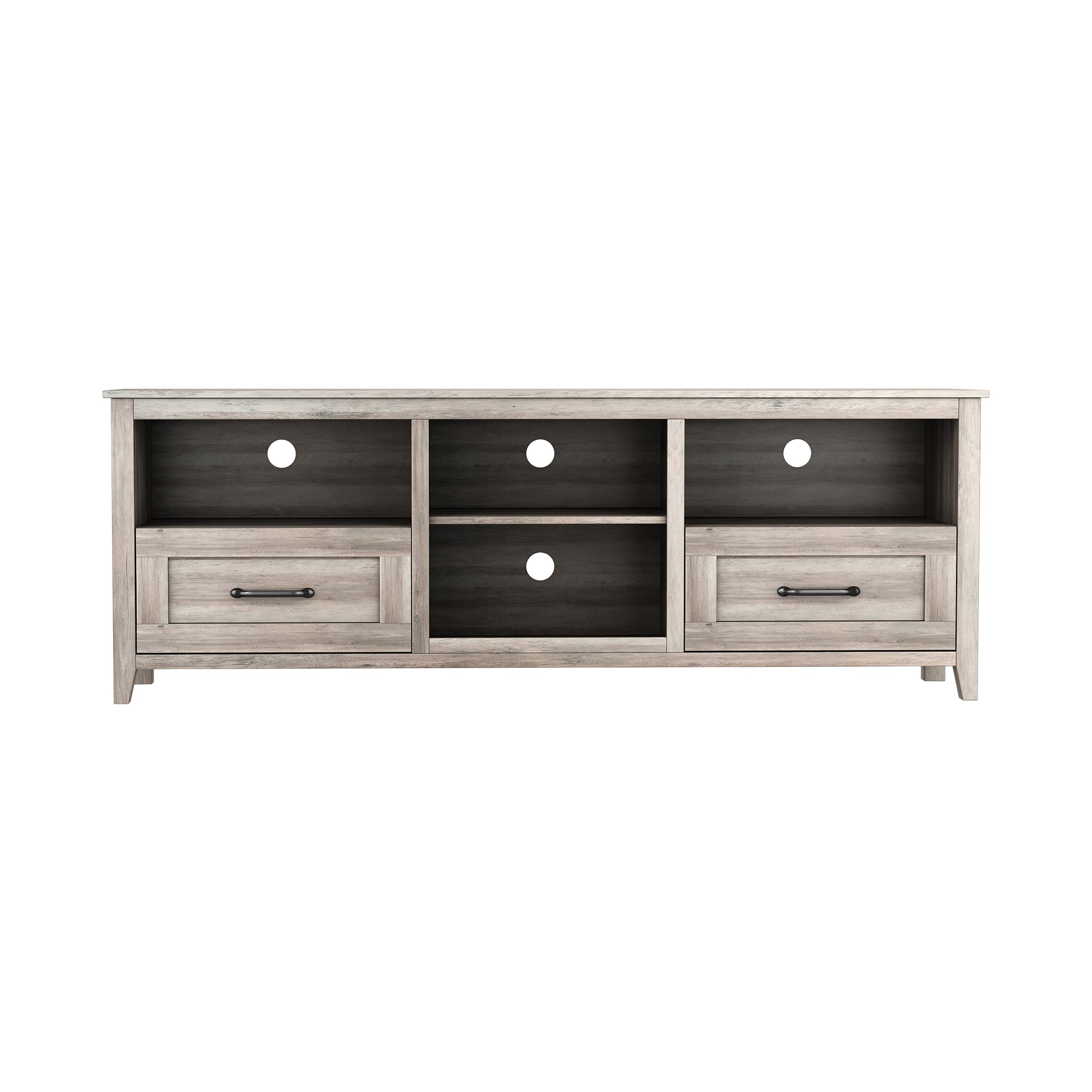 70.08 Inch TV Stand with 2 Drawers & 4 Storage Shelves Morden Media Console Entertainment Center for Living Room or Bedroom, Grey Walnut