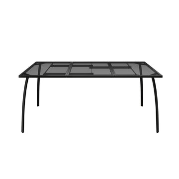 65 in Rectangle Metal Patio Outdoor Dining Table