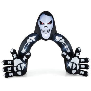 Spooky LED Grim Reaper Inflatable Archway for Halloween
