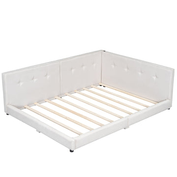 Upholstered Full Size Platform Bed With Usb Ports