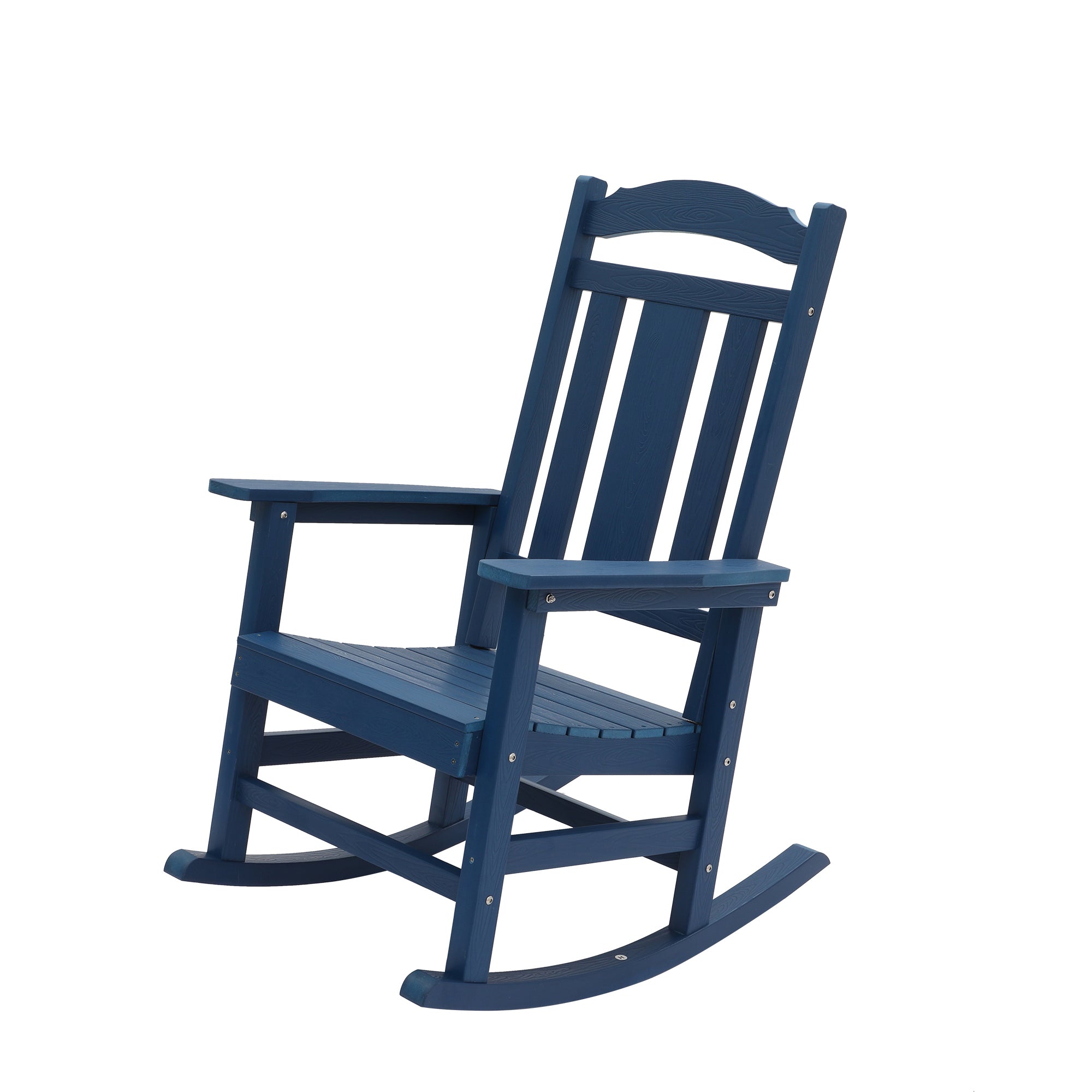 Patio Rocking Chair Outdoor Rocking Chairs Porch Rocker All-Weather Adirondack Rocking Chair for Deck Garden Backyard Lawn, Blue