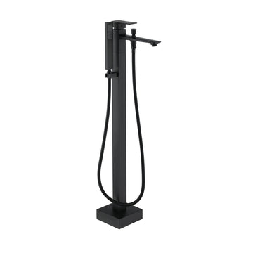 Freestanding Floor Mounted Bathtub Faucet with Hand Shower - Modern Design, Anti-Scald, and Easy Installation