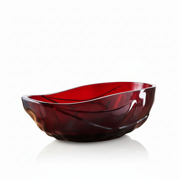 67 Inch Oval Flame Red Resin Modern Style Freestanding Soaking Bathtub