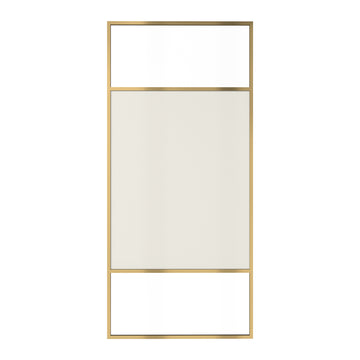 34 in. W x 74 in. H Framed Fixed Shower Door Divide Screen Shower Door with Clear & Fluted Glass