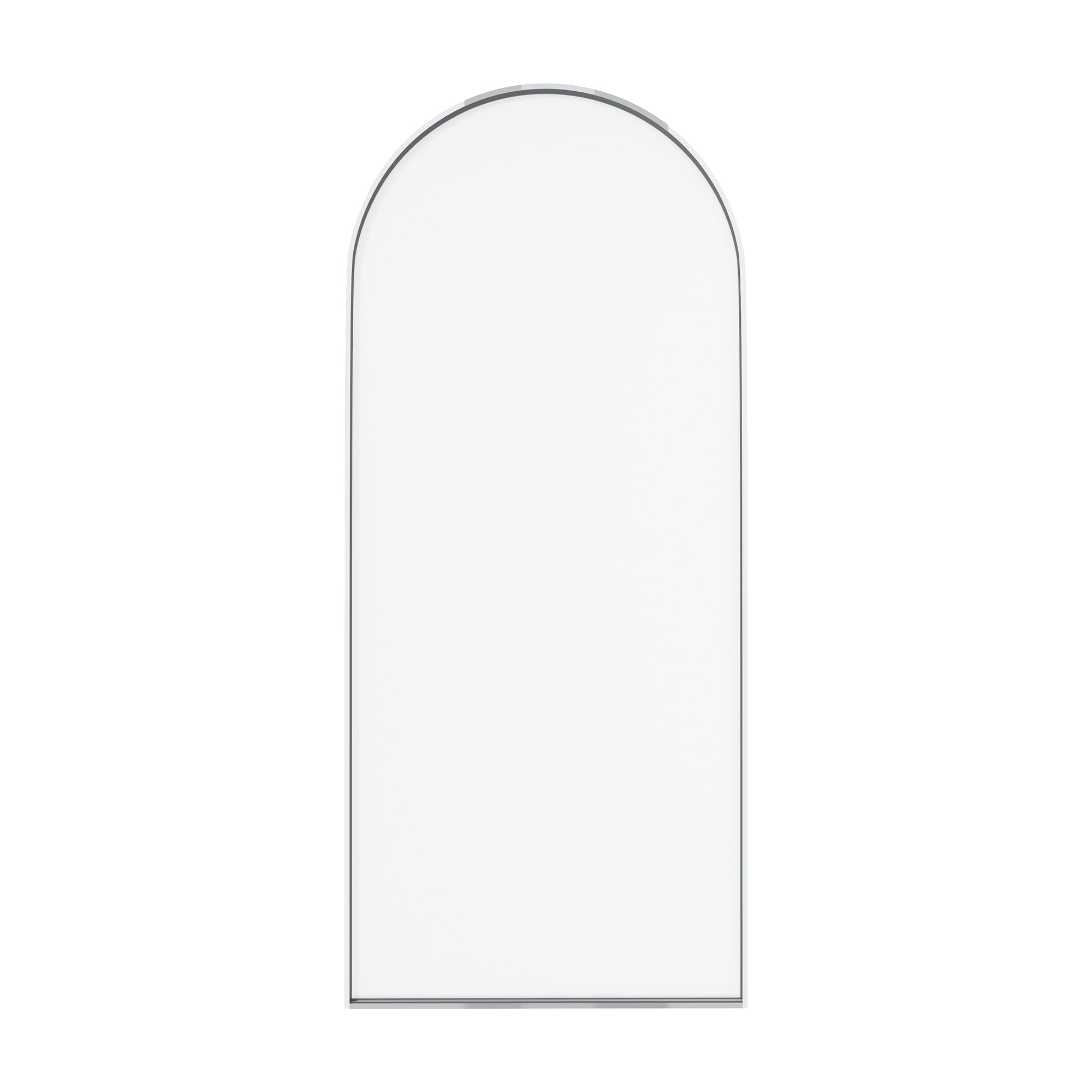 34 in. W x 78 in. H Framed Fixed Shower Door Arched Shower Door with 3/8 in. (10mm) Clear Glass or Fluted Glass