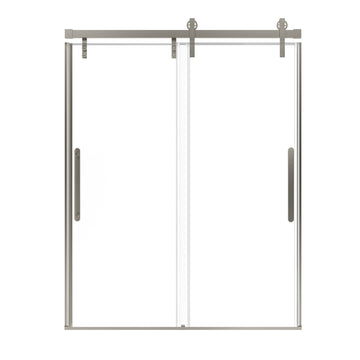 60.6 in. W x 76 in. H Frameless Glass Sliding Shower Door with Glass Certified by SGCC