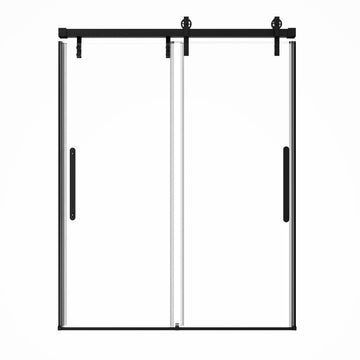 60.6 in. W x 76 in. H Frameless Glass Sliding Shower Door with Glass Certified by SGCC