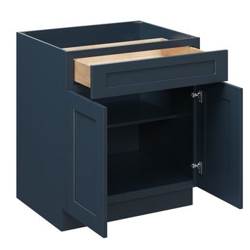30 Inch Base Cabinet with Full Overlay Doors and Soft Close Hardware