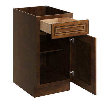 18 Inch Base Cabinet with Soft Close Hinges and Full Overlay Doors