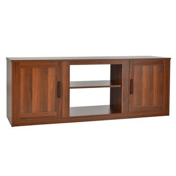 Walnut TV Stand Fits TVs up to 65 in. with Adjustable shelves