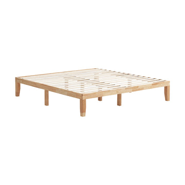 14 in. King Size Rubber Wood Platform Bed Frame