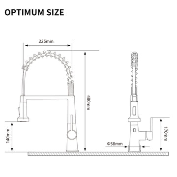 Brushed Nickel 2 Spray Patterns 1.8 GPM Single Handle Touchless Pull Down Sprayer Kitchen Faucet