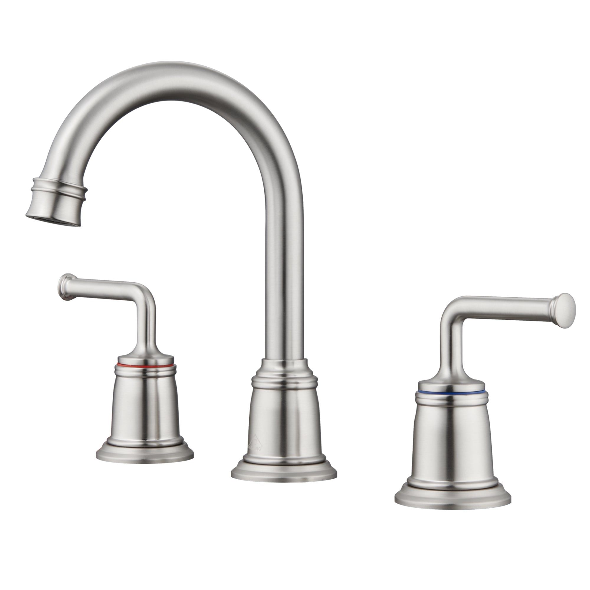 2-Handle Bathroom Sink Faucet with Drain Assembly lavatory Faucet with Pop Up Drain and cUPC Faucet Supply Hoses, Brushed Nickel