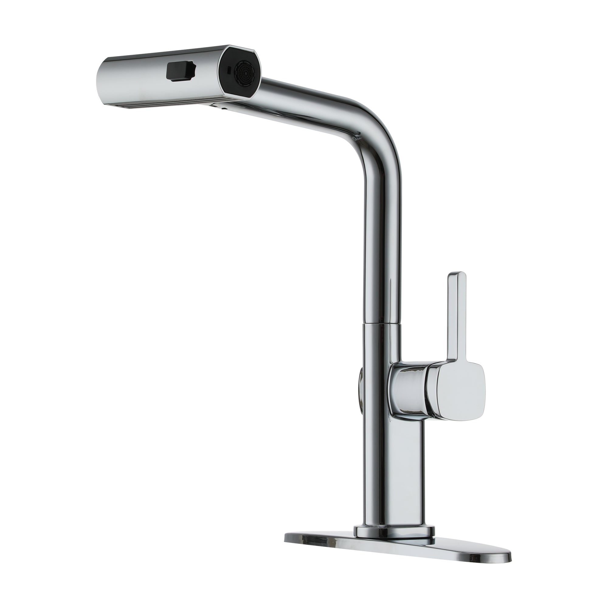 Single Handle Kitchen Faucet with Pull Down Sprayer 3-Function Sink Faucet, 360¡ã Swivel in Chrome