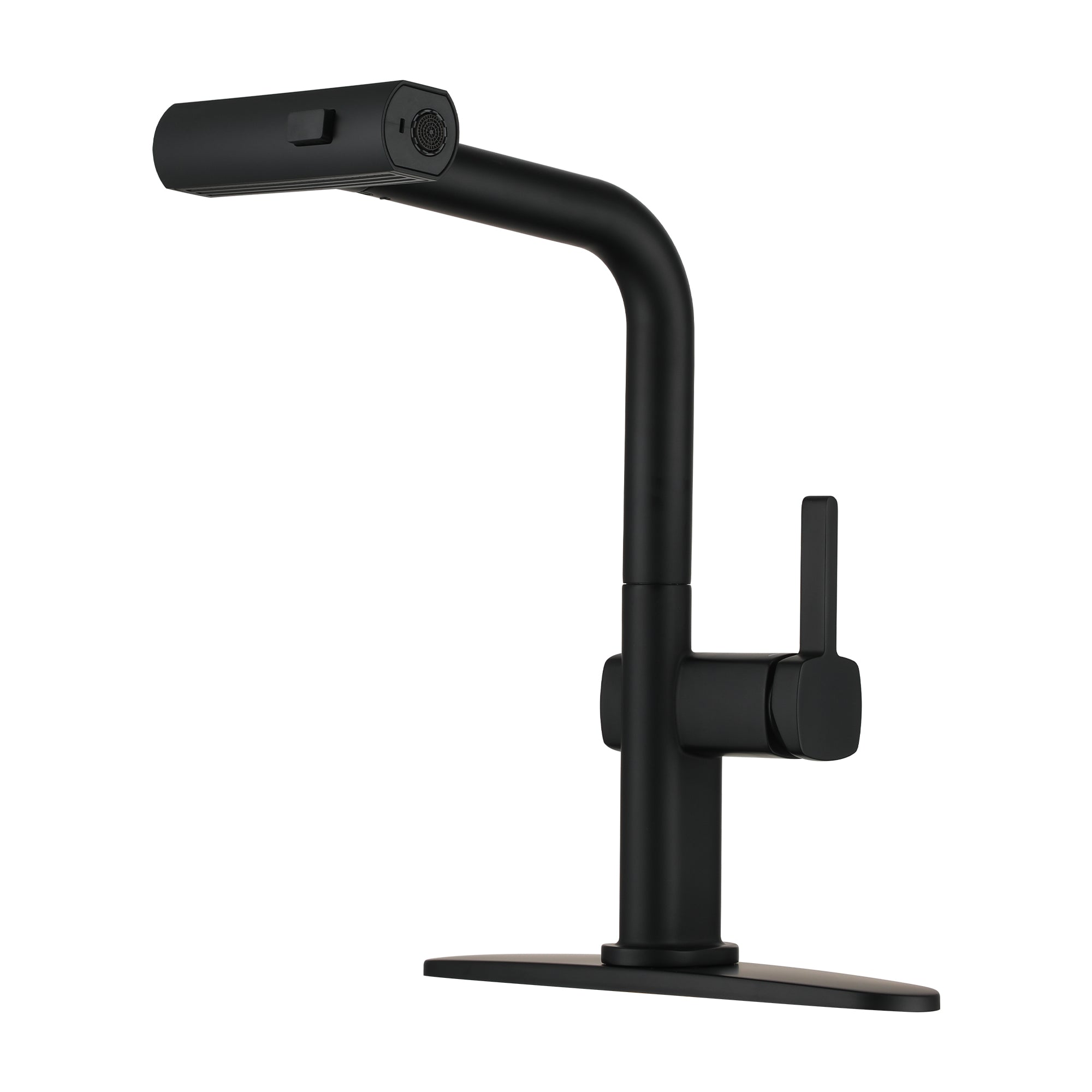 Single Handle Kitchen Faucet with Pull Down Sprayer 3-Function Sink Faucet, 360¡ã Swivel in Matte Black