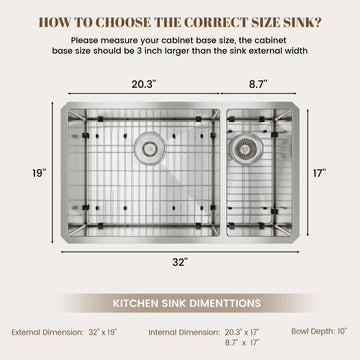 32 in. Undermount 60/40 Double Bowl 18-Gauge Stainless Steel Kitchen Sink with Bottom Grids and Strainer Basket