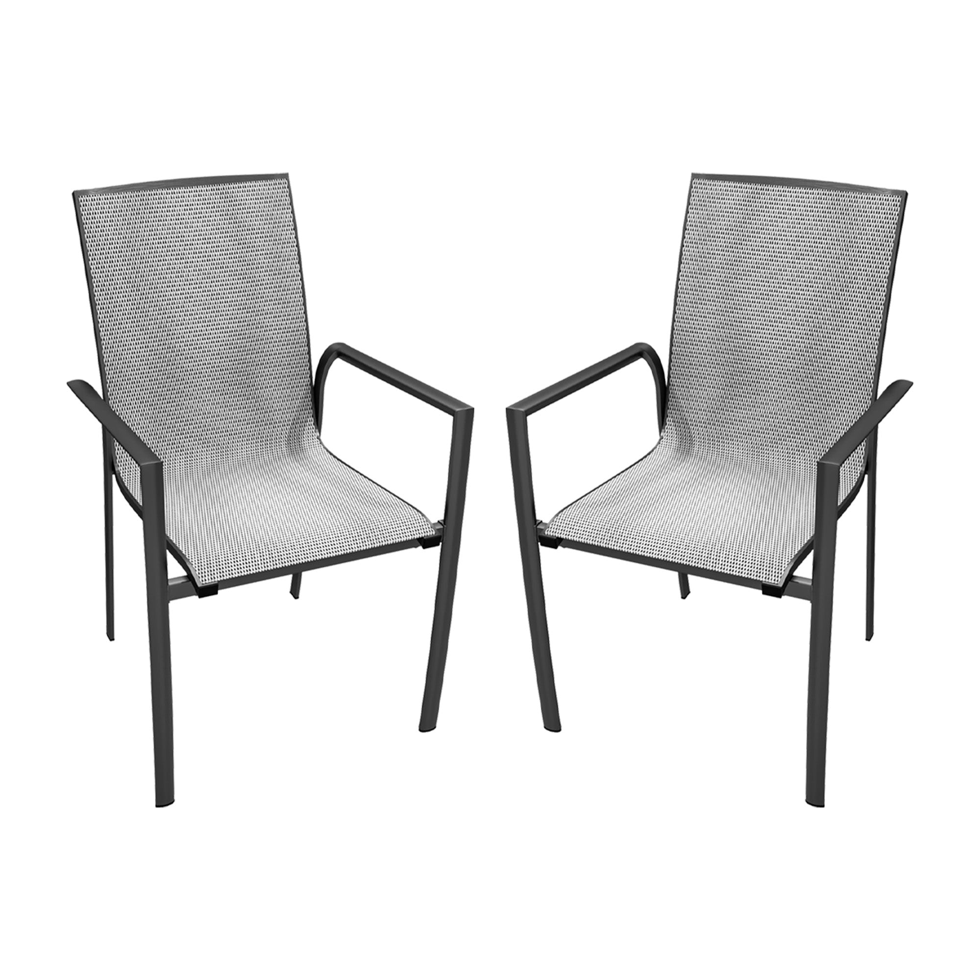 Aluminium Frame with Stackable Dining Chairs
