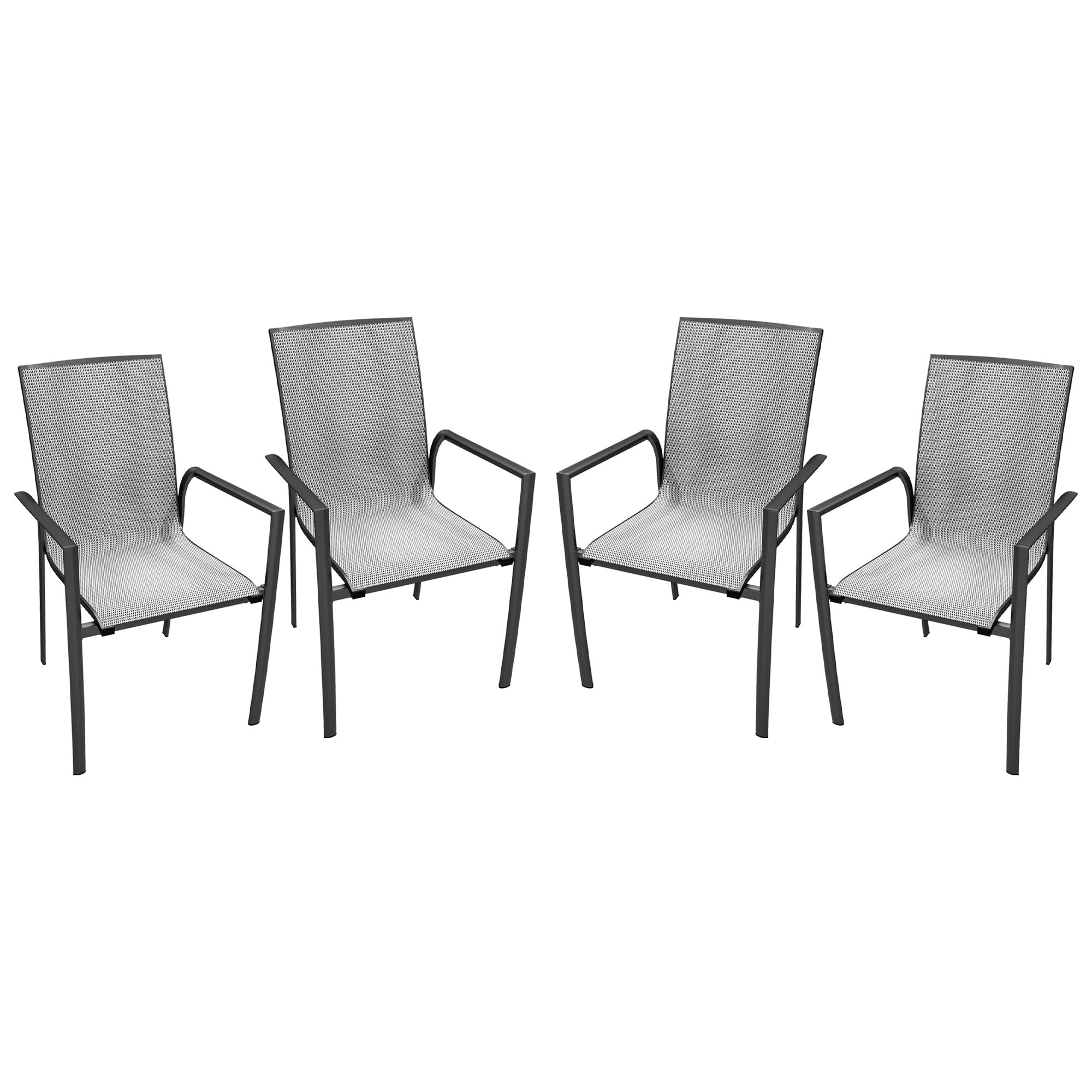 Aluminium Frame with Stackable Dining Chairs