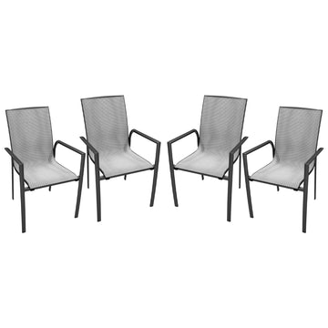 Aluminium Frame with Stackable Dining Chairs