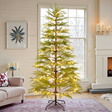 6 Feet Artificial Full Christmas Tree Includes LED Lights and Metal Stand, 612 Tips Full Tree,Xmas Decoration 