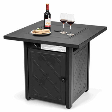 28 Inch Propane 50,000 BTU Patio Square Gas Fireplace Outdoor Heaters