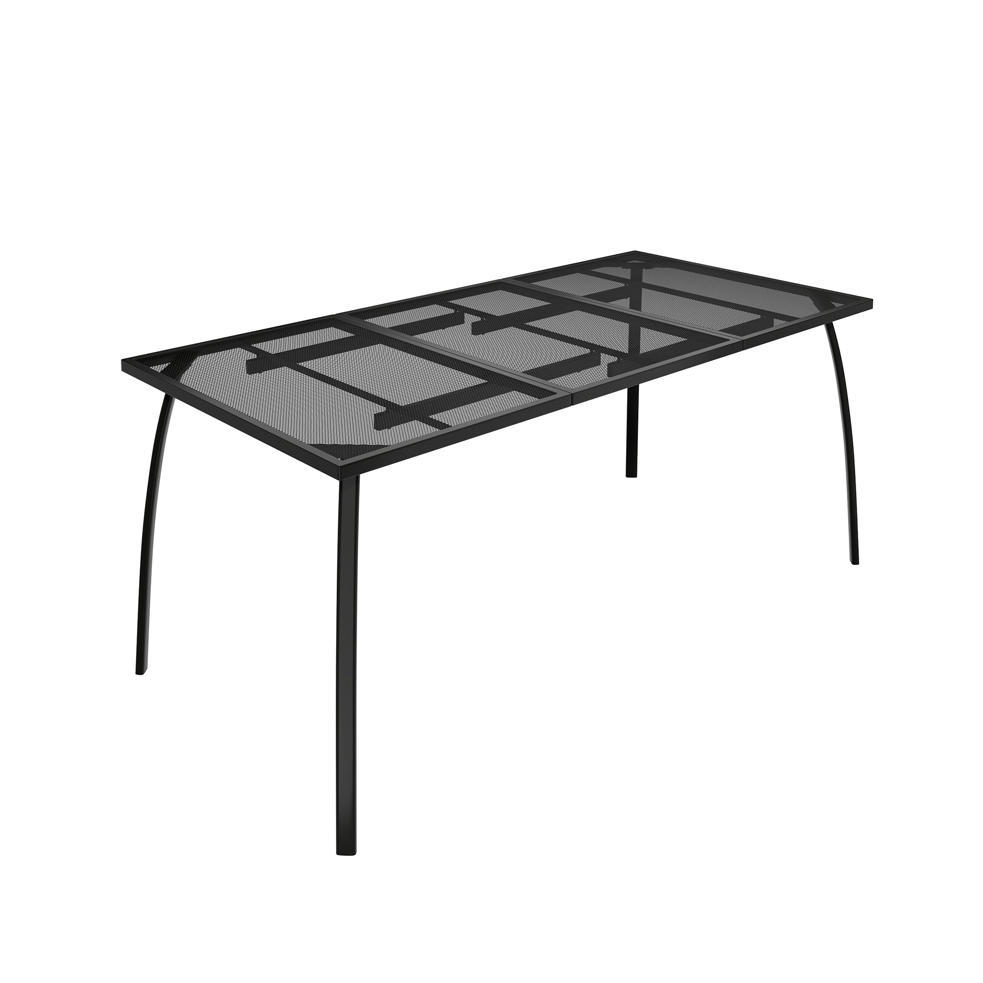 65 in Rectangle Metal Patio Outdoor Dining Table