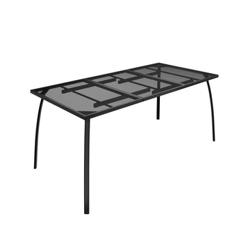 65 in Rectangle Metal Patio Outdoor Dining Table