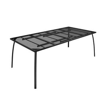 78 in Rectangle Metal Patio Outdoor Dining Table