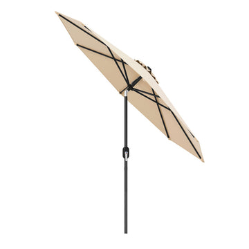9 ft.Outdoor Patio Umbrella with Crank in Beige