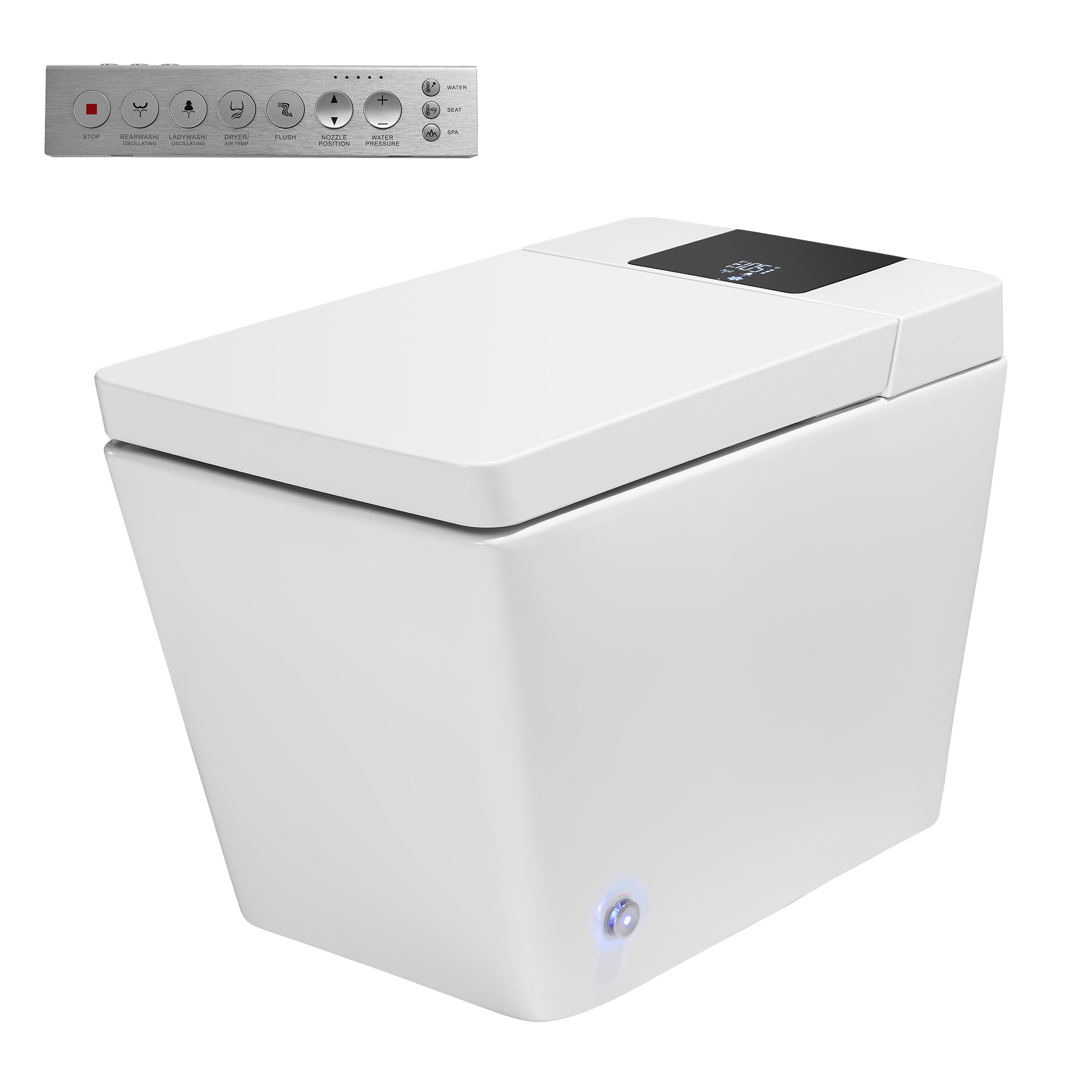 Smart Toilet Flagship Model Heated Seat Multi Wash Radar Sensor Auto Flush Remote Control
