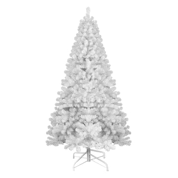 5 ft. White Christmas Tree with Memory Wire PVC Hinged 498 Tips Easy Assembly Indoor Decor