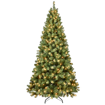 5 ft. Pre Lit Christmas Tree with 200 UL Lights PVC Hinged 551 Tips Memory Wire with Metal Stand