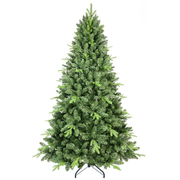4 ft. Classic Christmas Tree with 636 Tips PE PVC Hinged Branches Metal Stand Full Natural Look