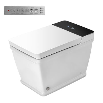 Smart Toilet Wide Seat UV Sterilization Heated Seat Multi Wash Auto Flush Remote Control