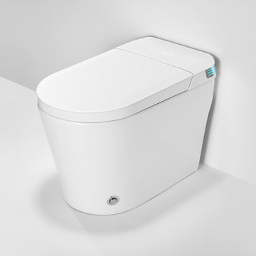 Smart Toilet Full Function Ceramic Body Heated Seat Multi Wash Auto Flush with Ambient Light