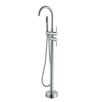 Freestanding-Bathtub-Faucet-Floor-Mount-Tub-Filler-Faucet-with-Handheld-Shower-360¡ã-Swivel-Bathtub-Faucet-Set-with-Stainless-Steel-Water-Supply-Pipe-Chrome