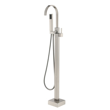 Freestanding-Bathtub-Faucet-Floor-Mount-Tub-Filler-Brushed-Nickel-Brass-Bathroom-Faucets-Single-Handle-with-Hand-Shower