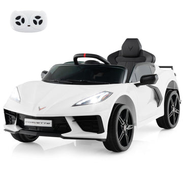 12V Electric Kids Ride On Car Licensed Chevrolet Corvette C8 with Remote Control Ages 3+ Years Old