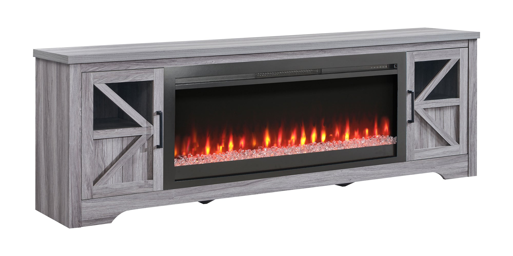 75" Fireplace TV Stand for TVs up to 80",with 44" Electric Fireplace