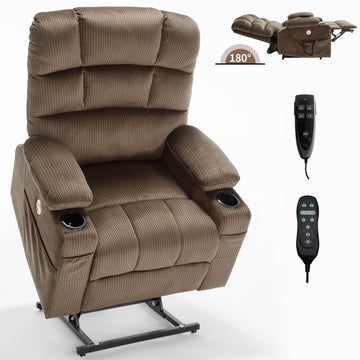 Dual Motor Infinite Position Power Lift Recliner Chair Heavy Duty Motion Mechanism with Dual Cup Holders