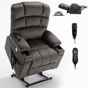Dual Motor Infinite Position Power Lift Recliner Chair Heavy Duty Motion Mechanism with Dual Cup Holders
