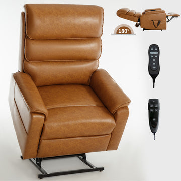 Dual Motor Power Lift Recliner Chair with Power-Remote Heat Massage and Heavy Duty Motion Mechanism