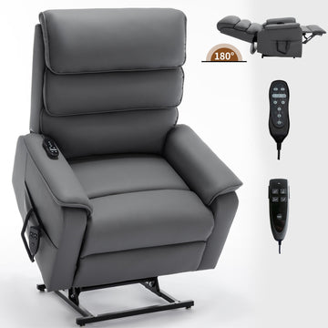 Dual Motor Power Lift Recliner Chair with Power-Remote Heat Massage and Heavy Duty Motion Mechanism